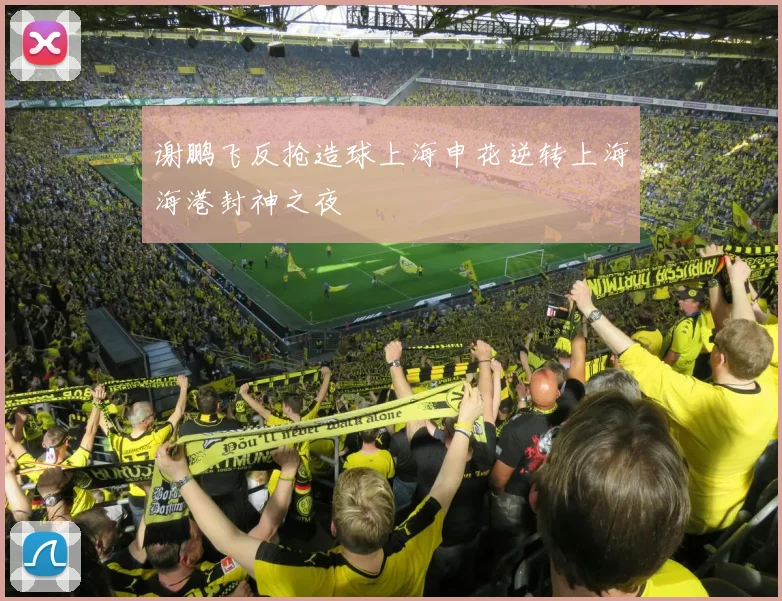 谢鹏飞反抢造球上海申花逆转上海海港封神之夜